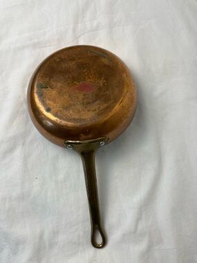 Copper Saute Pan with Long Handle - Copper (made in France Centuria Baumlin)